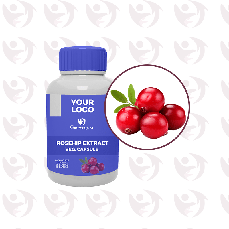 Natural Rosehip Extract Enriched With Vitamin C Veg. Capsule