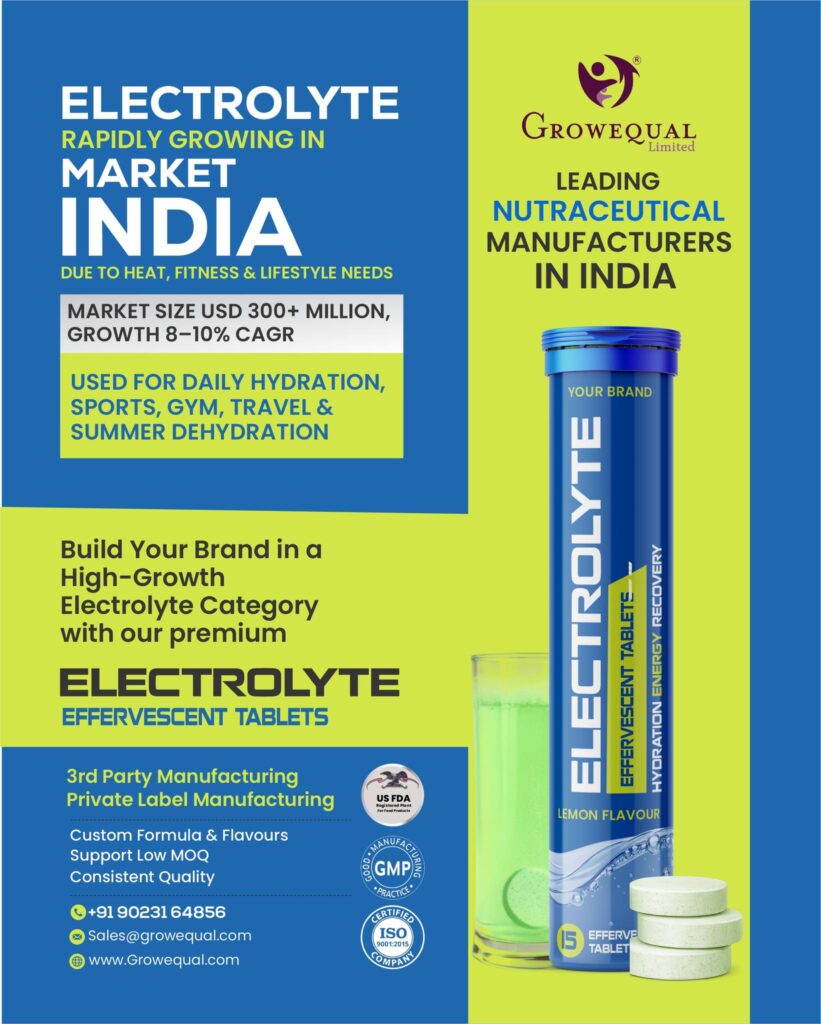 electrolyte premium effervescent tablets India