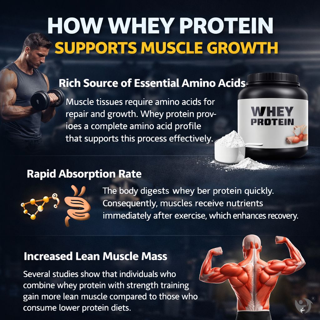 How Whey Protein Supports Muscle Growth